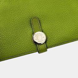 Hermes Vert Anis Togo Dogon Long Wallet
