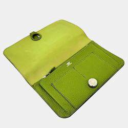 Hermes Vert Anis Togo Dogon Long Wallet