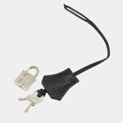 Pre Owned Hermes Black Taurillon Clemence Palladium Finish Birkin 30