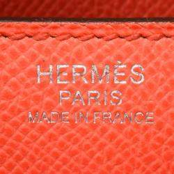 HERMES Constance 3 24 Rose Texas Vaux Epson Y stamped silver lacquer hardware shoulder bag
