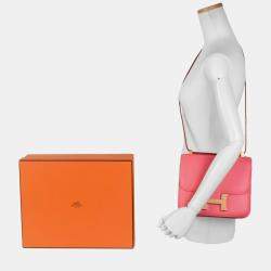 HERMES Constance 3 24 Special Order Rose Azalea Vaux Epson C stamped (manufactured in 2018) Shoulder bag Pink