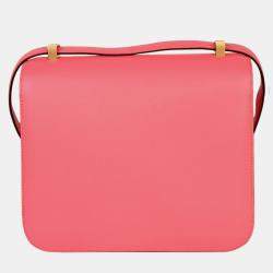 HERMES Constance 3 24 Special Order Rose Azalea Vaux Epson C stamped (manufactured in 2018) Shoulder bag Pink