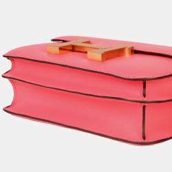 HERMES Constance 3 24 Special Order Rose Azalea Vaux Epson C stamped (manufactured in 2018) Shoulder bag Pink