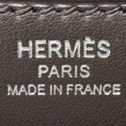 HERMES Constance 3 Elan Verso Vaux Swift R stamp (manufactured in 2014) Silver lacquer hardware Shoulder bag Gray x Blue