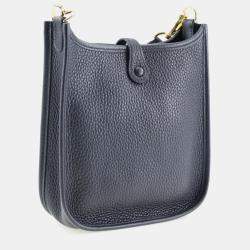 HERMES Evelyne TPM Shoulder Bag Amazon Taurillon Clemence Made in France 2020 Black/Gold Hardware Y Crossbody Snap Button EvelyneTPM Women's