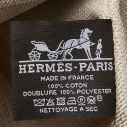 Pre Owned Hermès H Plume Toile Large Bride-A-Brac Pouch