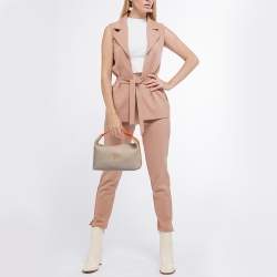 Pre Owned Hermès H Plume Toile Large Bride-A-Brac Pouch