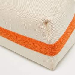 Pre Owned Hermès H Plume Toile Large Bride-A-Brac Pouch