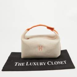 Pre Owned Hermès H Plume Toile Large Bride-A-Brac Pouch