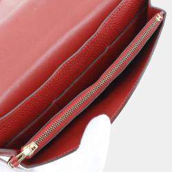 Pre Owned Hermes Red Togo Leather Dogon Wallet