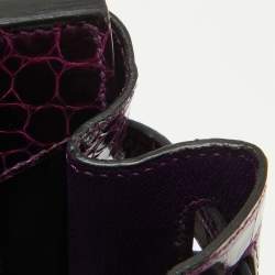 Hermes Amethyst Crocodile Porosus Palladium Finish Birkin 40 Bag