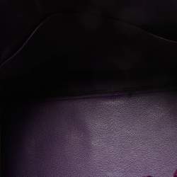 Hermes Amethyst Crocodile Porosus Palladium Finish Birkin 40 Bag