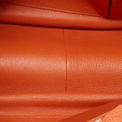 Hermès Orange Togo Leather Palladium Finish Jypsiere 37 Bag