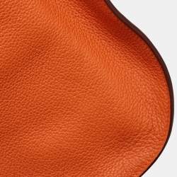 Hermès Orange Togo Leather Palladium Finish Jypsiere 37 Bag