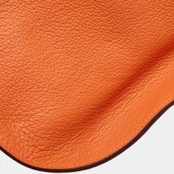 Hermès Orange Togo Leather Palladium Finish Jypsiere 37 Bag