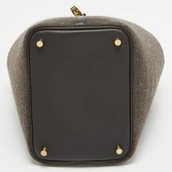 Pre Owned Hermes Ebene Feutre and Swift Leather Picotin Lock 18 Bag