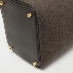 Pre Owned Hermes Ebene Feutre and Swift Leather Picotin Lock 18 Bag