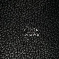 Hermes Noir Taurillon Clemence Leather Picotin Lock 18 Bag