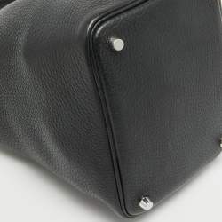 Pre Owned Hermes Noir Taurillon Clemence Leather Picotin Lock 18 Bag