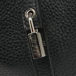 Hermes Noir Taurillon Clemence Leather Picotin Lock 18 Bag