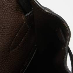 Pre Owned Hermes Cacao Togo Leather Gold Finish Kelly Retourne 35 Bag