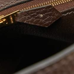 Pre Owned Hermes Cacao Togo Leather Gold Finish Kelly Retourne 35 Bag