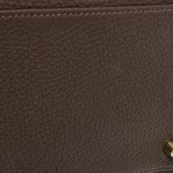 Pre Owned Hermes Cacao Togo Leather Gold Finish Kelly Retourne 35 Bag