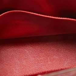 Pre Owned Hermes Rouge de Coeur Alligator Mississippiensis Gold Finish Kelly Sellier 25 Bag
