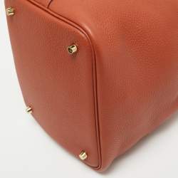 Pre Owned Hermès  Cuivre Taurillon Clemence Leather Picotin Lock 22 Bag