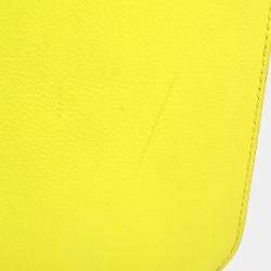 Hermes Constance 3 24 Lime Evercolor D stamp shoulder bag yellow