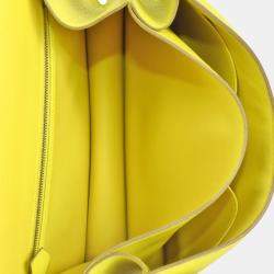 Hermes Constance 3 24 Lime Evercolor D stamp shoulder bag yellow