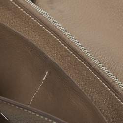 Hermes Taupe Chevre Leather Kelly Classic Wallet