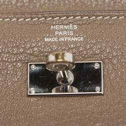Hermes Taupe Chevre Leather Kelly Classic Wallet