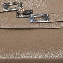 Hermes Taupe Chevre Leather Kelly Classic Wallet