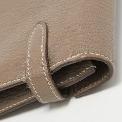 Hermes Taupe Chevre Leather Kelly Classic Wallet