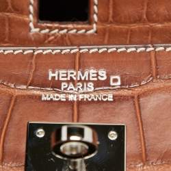 Hermès Fauve Matte Alligator Mississippiensis Palladium Finish Birkin 40 Bag