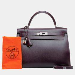 Hermes Purple 2002 Veau Graine Lisse Kelly Sellier 32