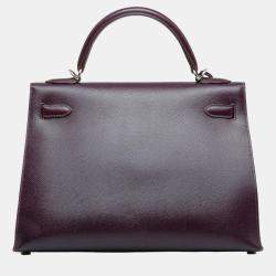 Hermes Purple 2002 Veau Graine Lisse Kelly Sellier 32