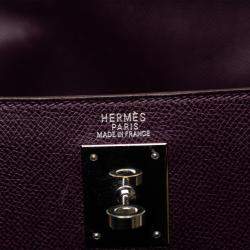 Hermes Purple 2002 Veau Graine Lisse Kelly Sellier 32