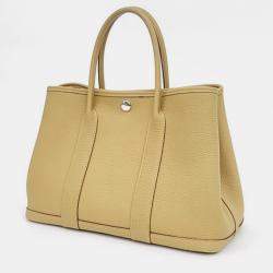 Hermes Beige Negonda Leather Garden Party 30 Tote Bag