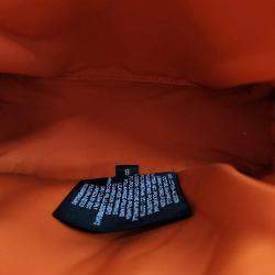 Pre Owned Hermes Orange Cotton Mini Bolide Pouch