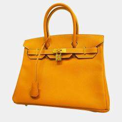 Hermes Ardennes Natural  Birkin 30 C engraved Ladies Handbag