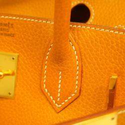 Hermes Ardennes Natural  Birkin 30 C engraved Ladies Handbag