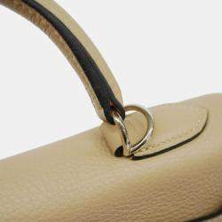 Hermes Beige Togo Kelly 32 G Stamp Ladies Handbag