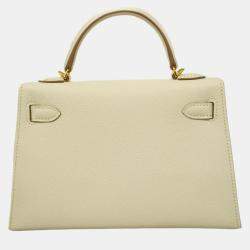 Hermes Mushroom Epson Kelly B Engraved Vaux Ladies Handbag
