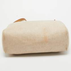 Hermes Natural Canvas and Leather 2-in-1 Herbag Backpack