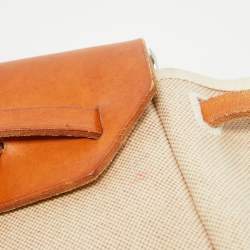 Hermes Natural Canvas and Leather 2-in-1 Herbag Backpack