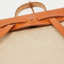 Hermes Natural Canvas and Leather 2-in-1 Herbag Backpack