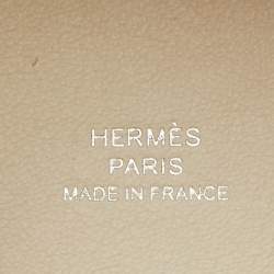 Hermès Nata/Vert/Blanc Swift Leather Lucky Daisy Picotin Lock Micro Bag
