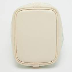 Hermès Nata/Vert/Blanc Swift Leather Lucky Daisy Picotin Lock Micro Bag